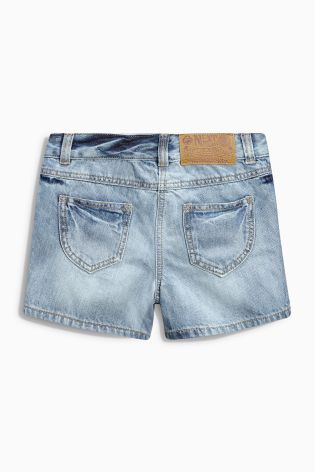 Denim Badge Logo Shorts (3-16yrs)